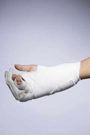 Hand wound bandagesの写真素材