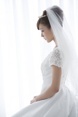 Horizontal figure of the brideの写真素材