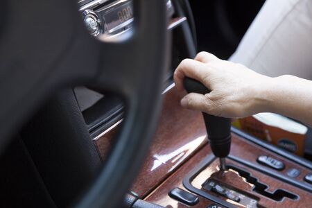Senior women to drive a car