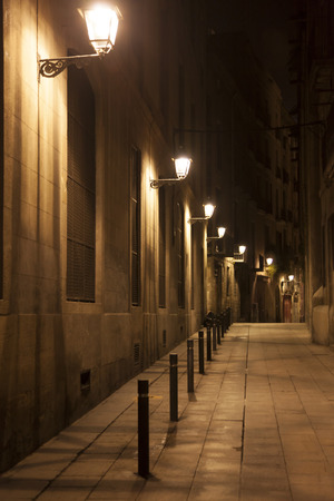 Barcelona back alleyの写真素材