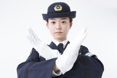 Women police officers to make punishmentの写真素材
