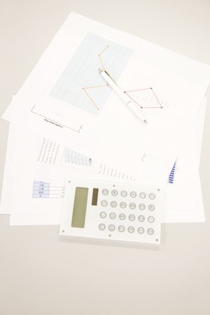 Calculator and materialsの写真素材