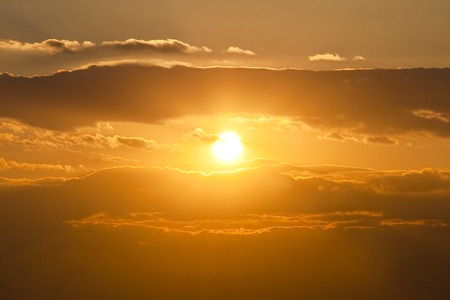 Sky shining in the sunsetの写真素材