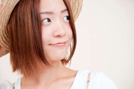Woman with Hatの写真素材