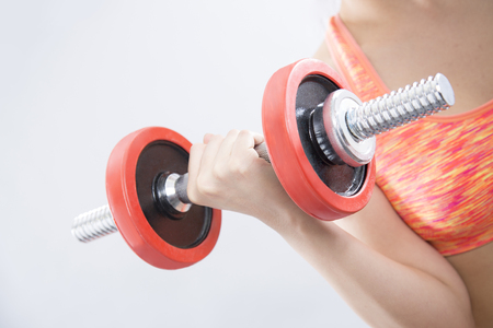 Dumbbell exercise womenの写真素材