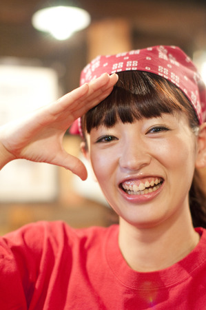 Clerk for the saluteの写真素材