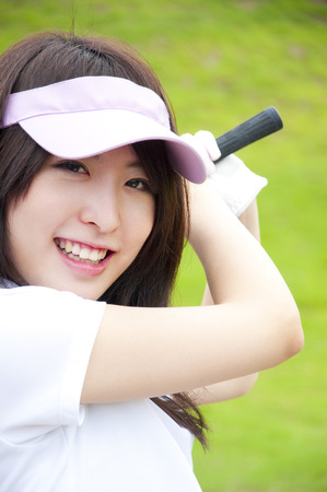 Women in swingの写真素材