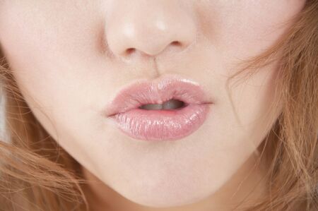 The woman's mouthの写真素材