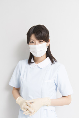 Dental hygienist to the maskの写真素材