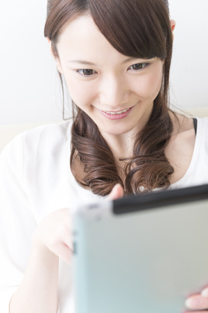 Women working with Tablet PCの写真素材