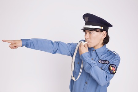 Men to work part time at the security companyの写真素材