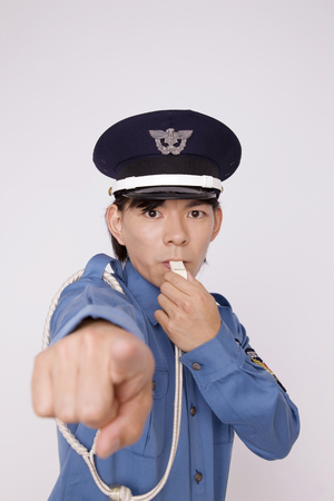Men to work part time at the security companyの写真素材