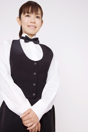 Women to work part time at Cafeの写真素材