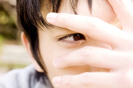 Men suffer from worriesの写真素材