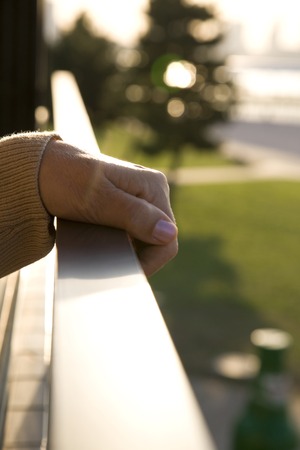 Hand to have a handrailの写真素材