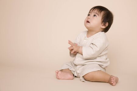 Sitting babyの写真素材