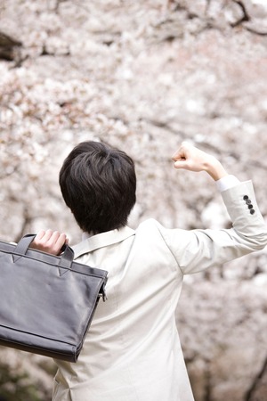 Men take the guts poseの写真素材