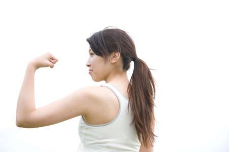 Women make a bicepの写真素材
