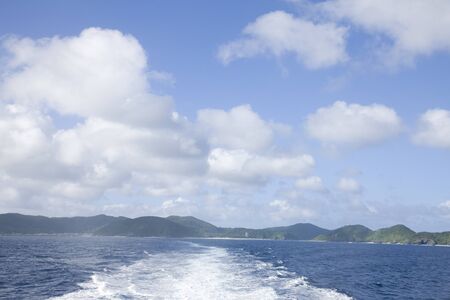 After it has passed through the shipの写真素材