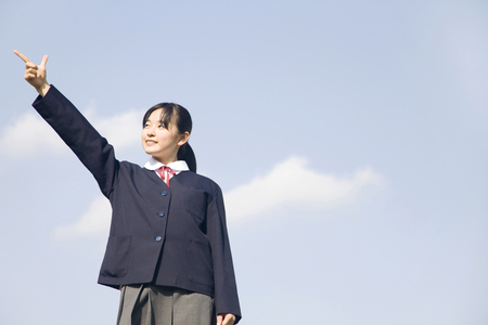 Women's junior high school studentsの写真素材