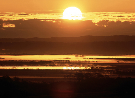 Kushiro sunriseの写真素材