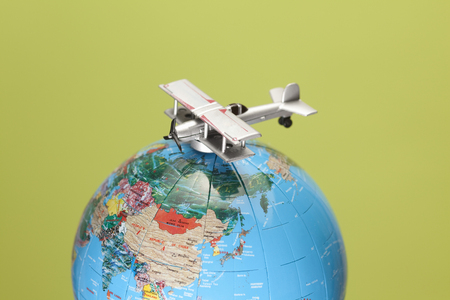 Globe and airplaneの写真素材