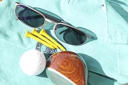 Golf equipment and golf ballsの写真素材