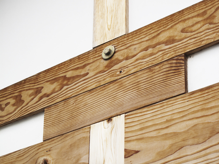 Japanese-style architecture of the pillars and Japanese-style architecture of the pillars and the body differenceの写真素材