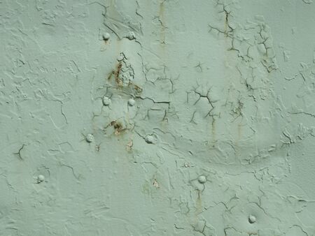 Up of the door of pastel green iron