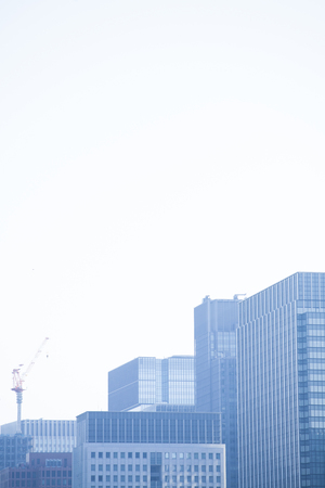Otemachi, Marunouchi district as seen from the intersection of Uchisaiwaichoの写真素材