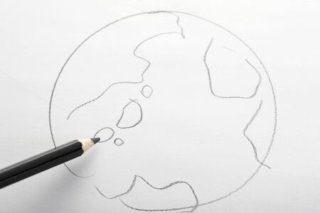 Handwritten bulbの写真素材