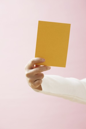 Yellow cardの写真素材