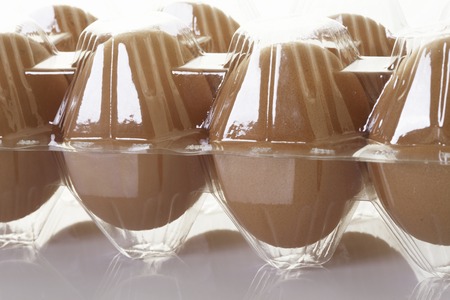 Packs of eggsの写真素材