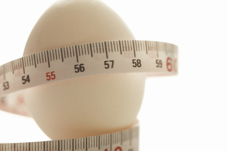 egg and measurement tapeの写真素材