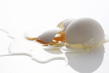 Cracked eggの写真素材
