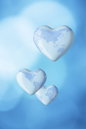 Heart of the earth and lightの写真素材