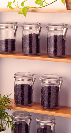 Coffee shelfの写真素材