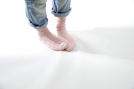 Denim and socksの写真素材