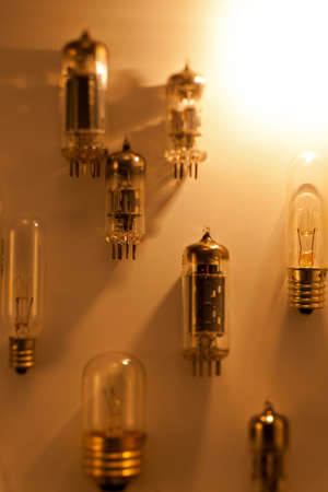 Vacuum tube and bulb imageの写真素材