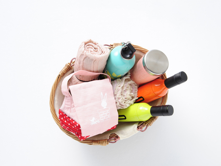 Compartment of a variety of basketの写真素材