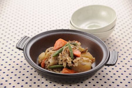 Meat and potatoesの写真素材