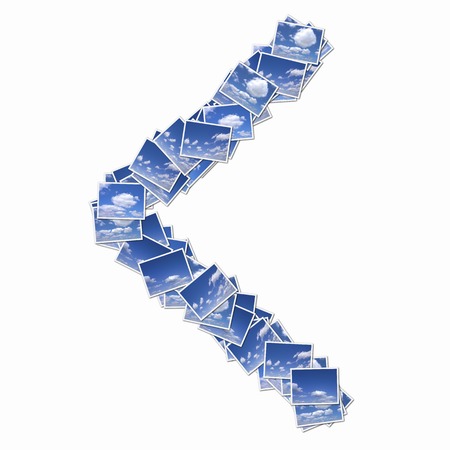 In the clouds photo Hiragana characters.の写真素材