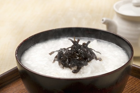 Of porridge kelp and Tsukudani servedの写真素材