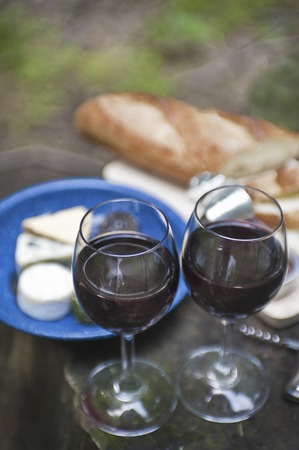 Outdoor dining tableの写真素材