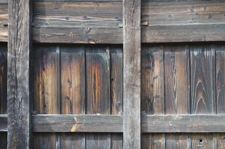 Old houses plate wallの写真素材