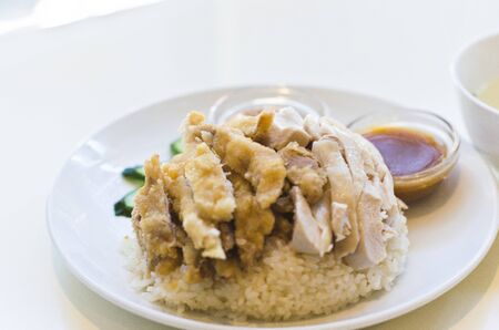 Khao man Gai  Thailand style chickenの写真素材