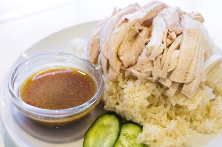 Khao man Gai  Thailand style chickenの写真素材