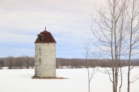 Winter siloの写真素材