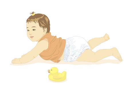 Baby to crawlの写真素材