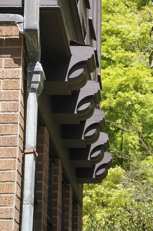 Pattern of European-style building under the eaves